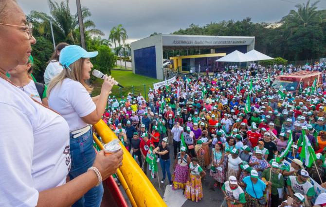 Presidente Iracema Vale recebe trabalhadores rurais durante o ‘Grito da Terra - Maranhão 2024’. Em destaque aqui na Portfólio Vip