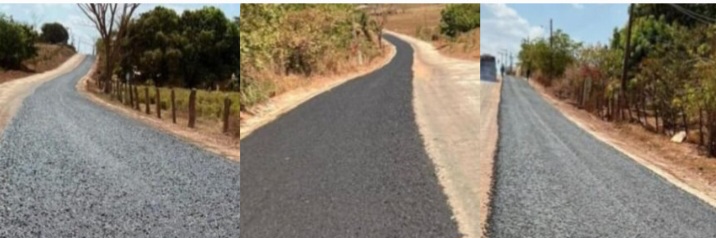 Promessa do prefeito Fernando Pessoa está sendo cumprida e asfalto da estrada do Creoli do Bina já é uma realidade. Em destaque aqui na Portfólio Vip