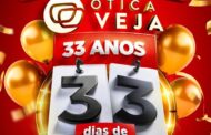 AAAAtenção!A Ótica Veja está comemorando 33 anos de luz! Em destaque aqui na Portfólio Vip.