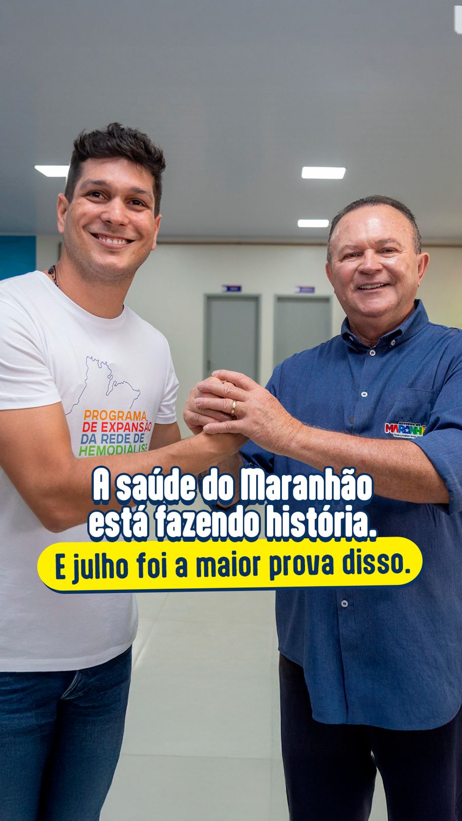 O secretário de saúde Tiago Fernandes comemora o dia nacional da saúde, com ações da secretaria de estado. Em destaque aqui na Portfólio Vip.