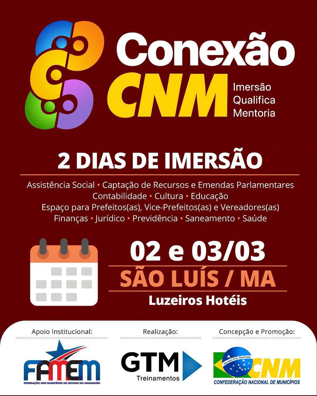 FAMEM e Conexão CNM - Imersão, Qualificação e Mentoria. Em destaque aqui na Portfólio Vip.