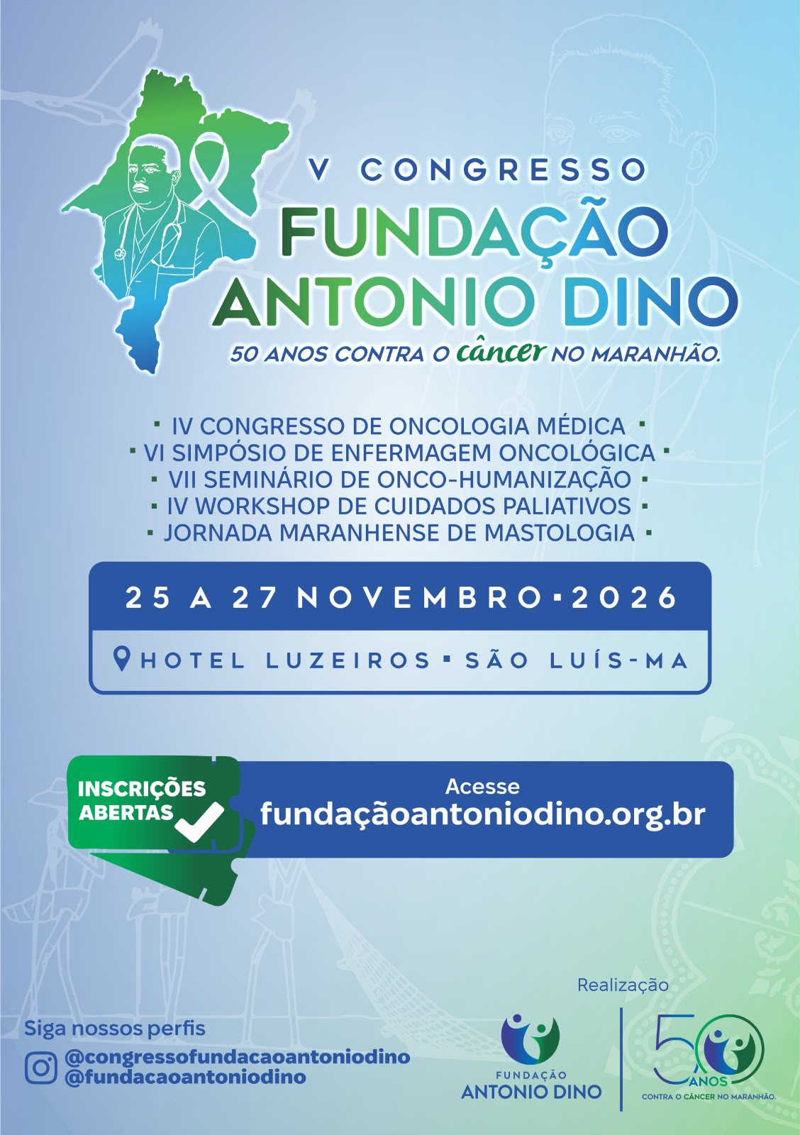 V Congresso Fundação Antonio Dino 50 anos contra o câncer no Maranhão. Em destaque aqui na Portfólio Vip.